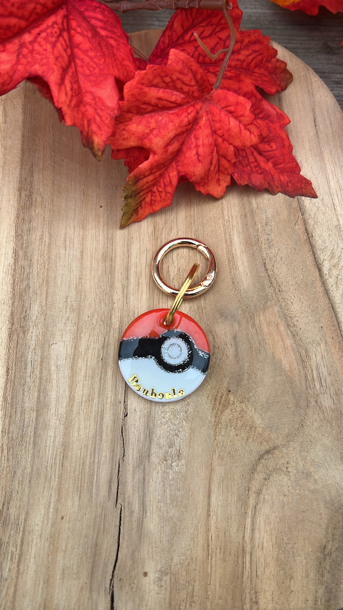 Médaille personnalisée pour chien "Pokeball" ⭕️