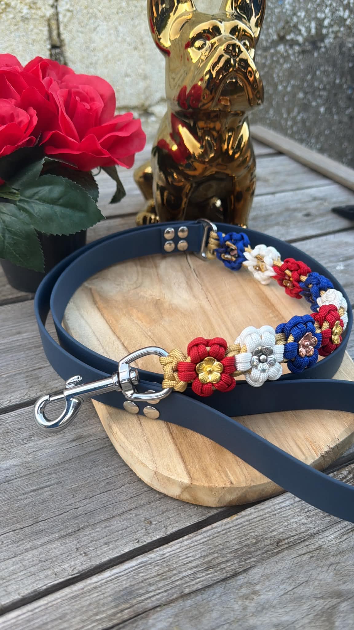 Laisse chien en Biothane FRENCHY FLORAL