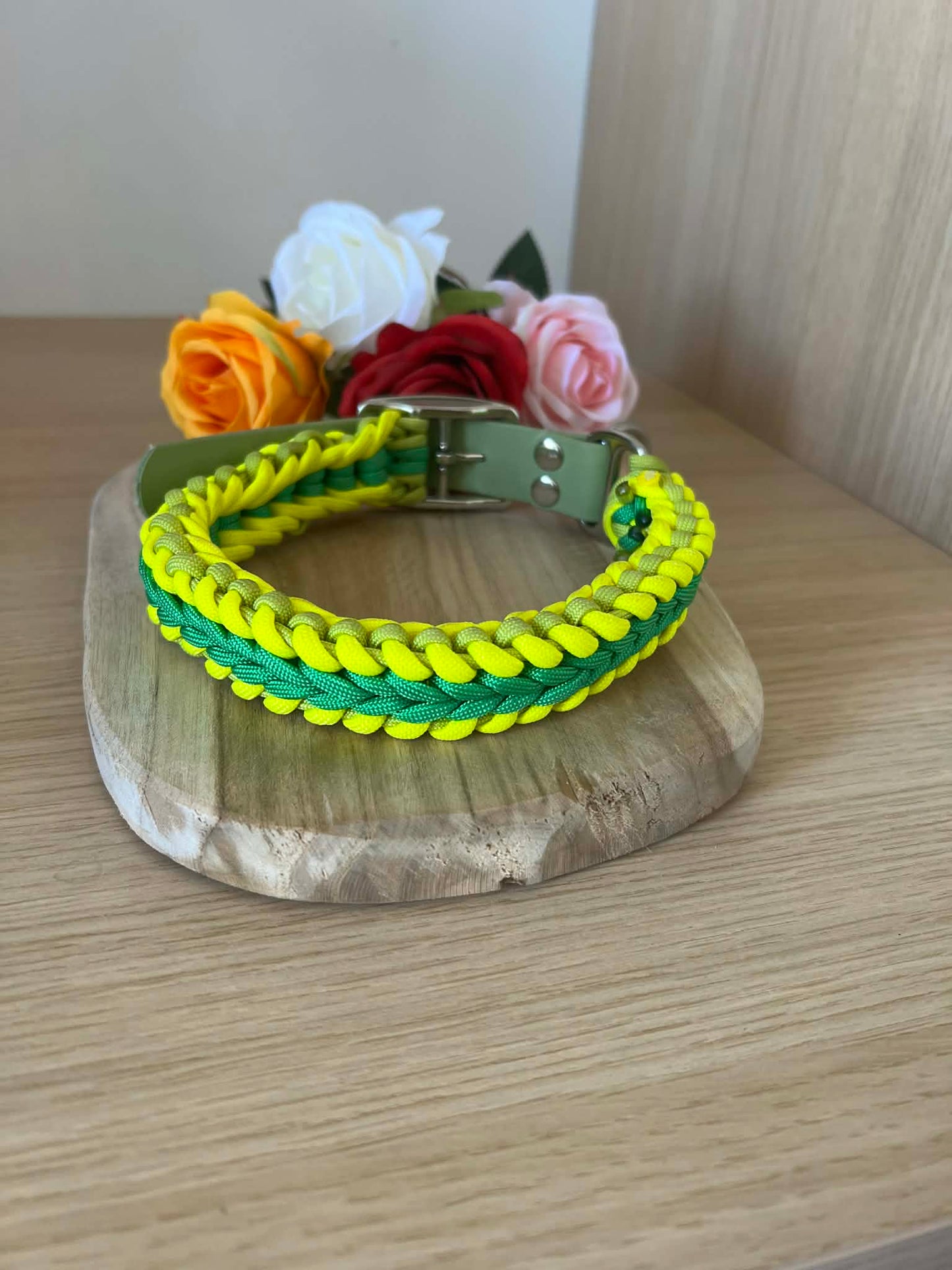 collier pour chien lemon paracorde jaune frais