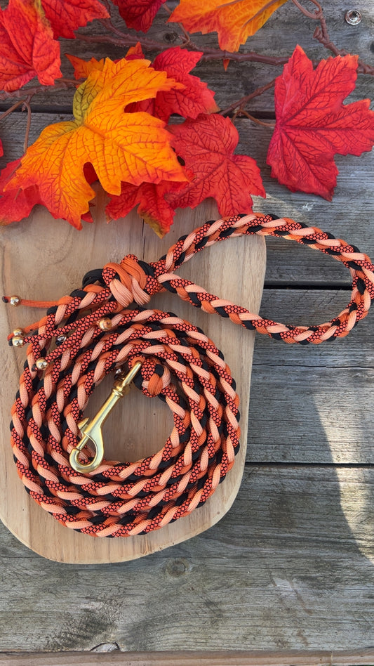 Laisse tressée en paracorde - ORANGE DIAMOND