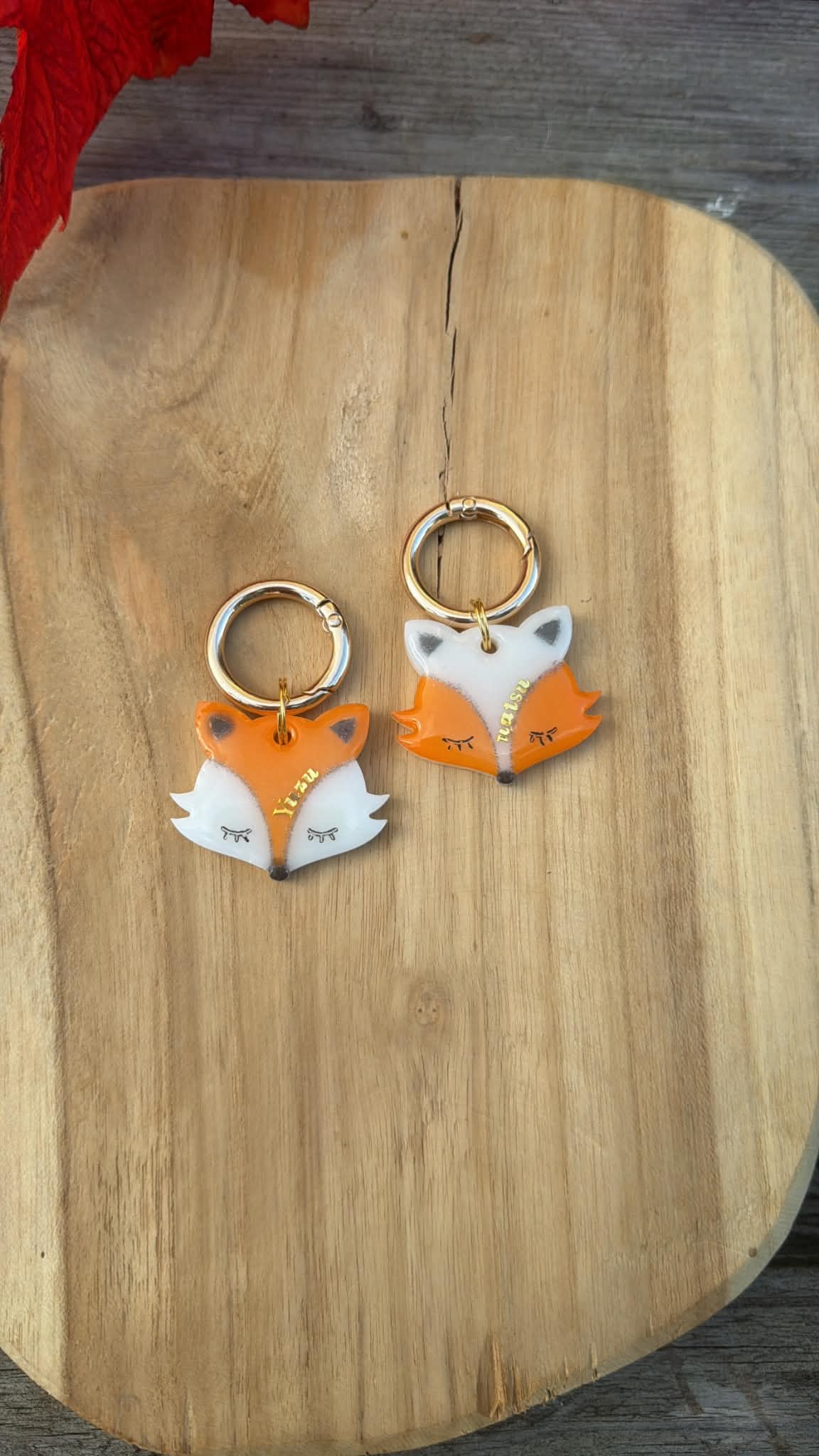 Médaille personnalisée pour chien "Tête de Renard" 🦊