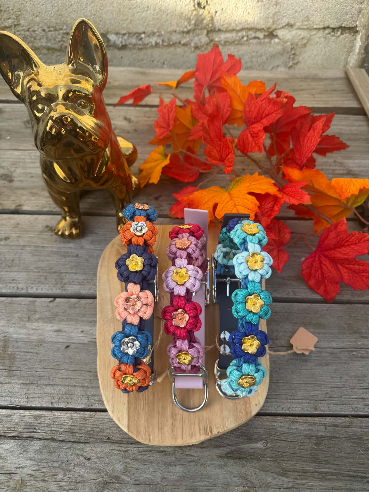 Collier paracorde chien - Floral