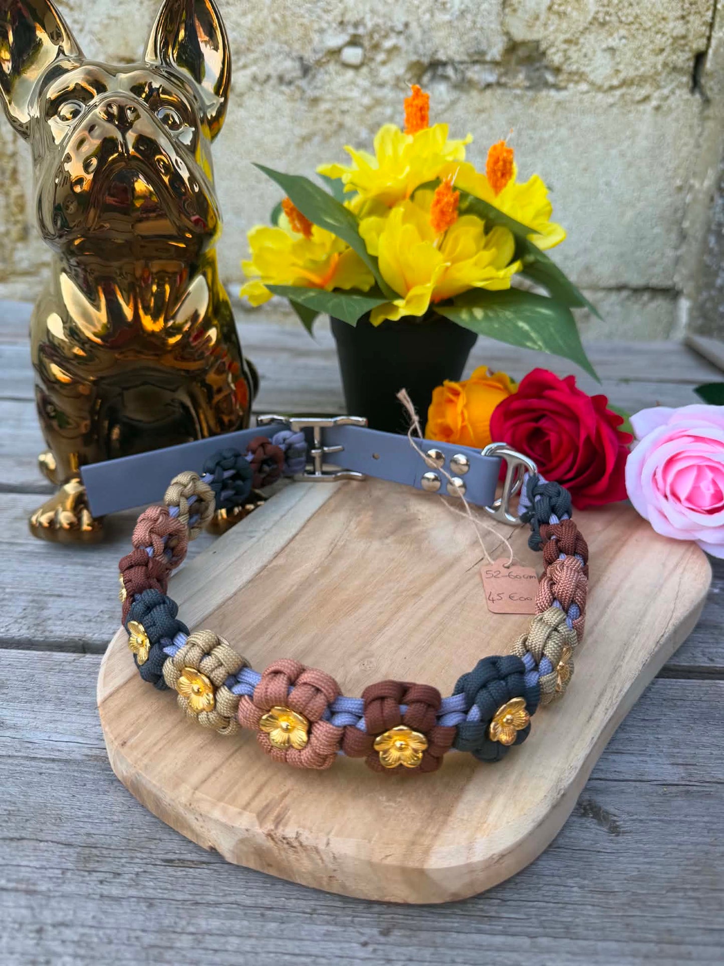 Collier paracorde chien - Floral