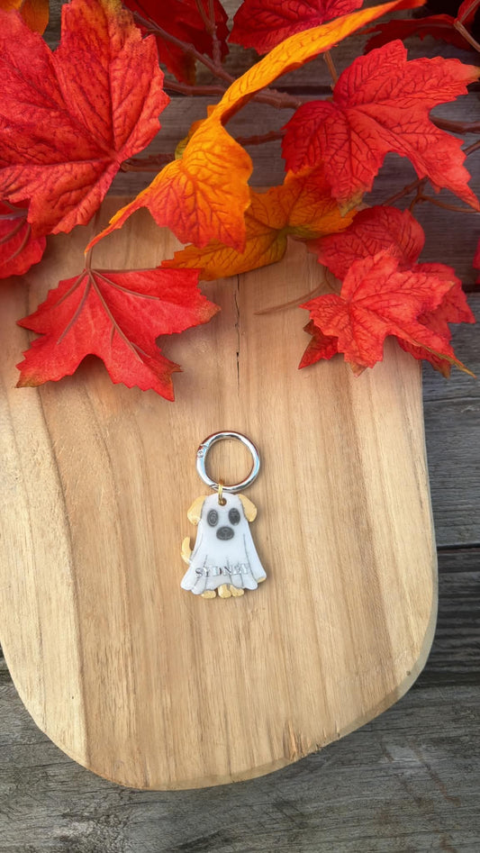 Médaille personnalisée pour chien "Chien Fantôme" 👻