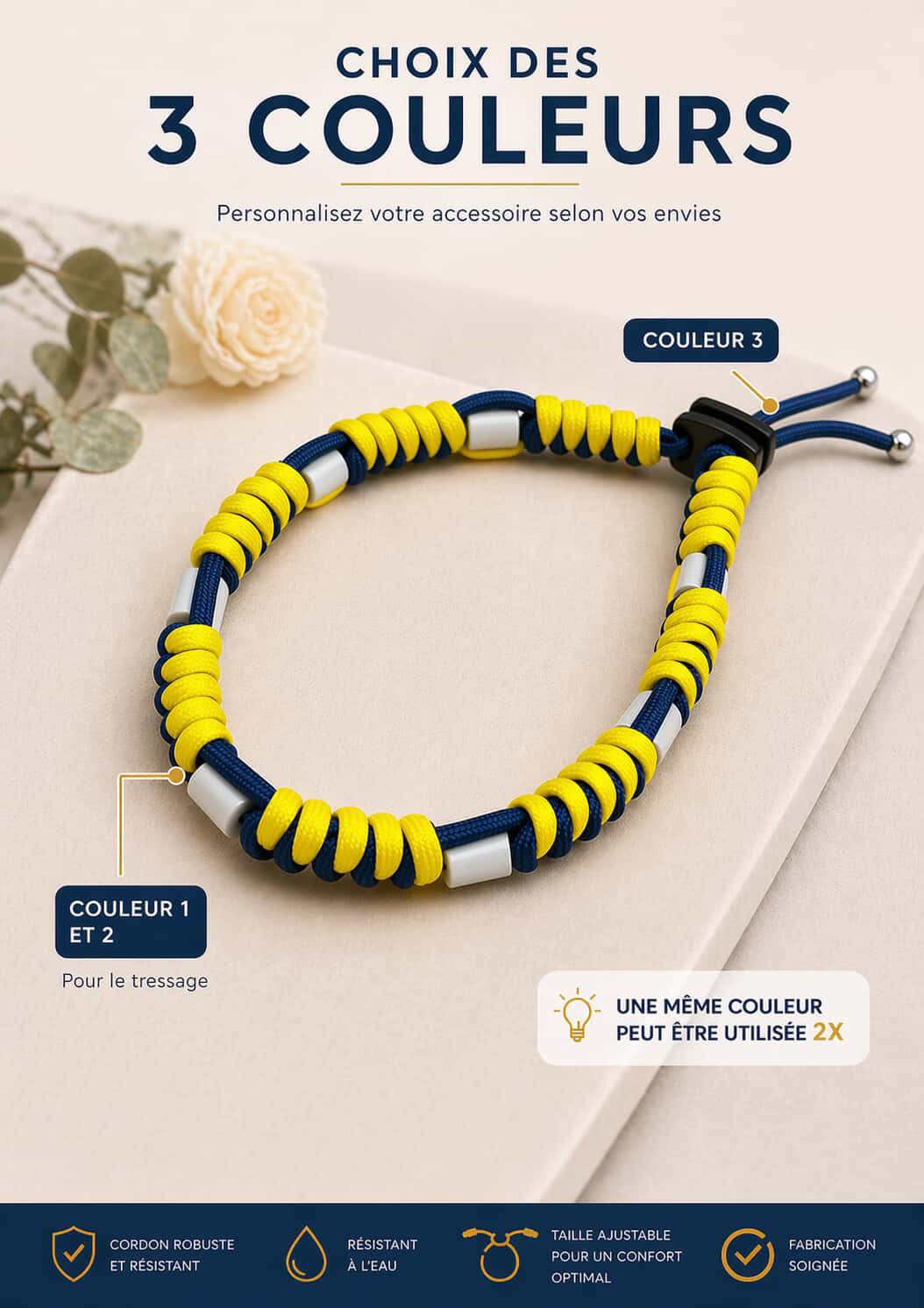 Collier anti-tiques naturel personnalisé pour chien – créez votre modèle unique 🎨