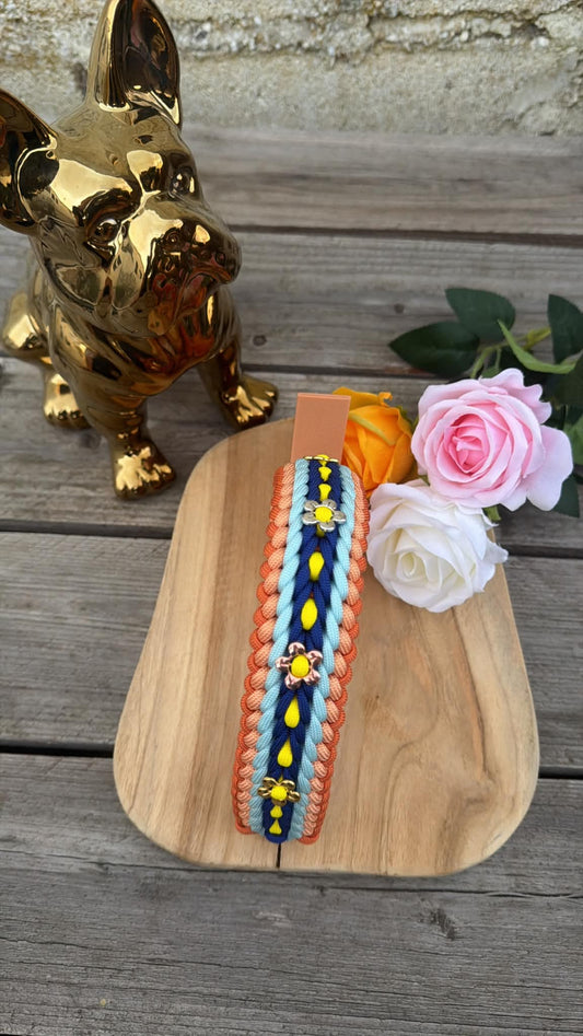 Collier Tressé en Paracorde pour Chien - SUNSET