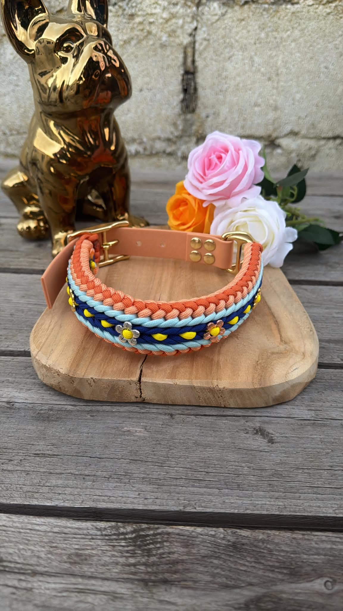 Collier Tressé en Paracorde pour Chien - SUNSET