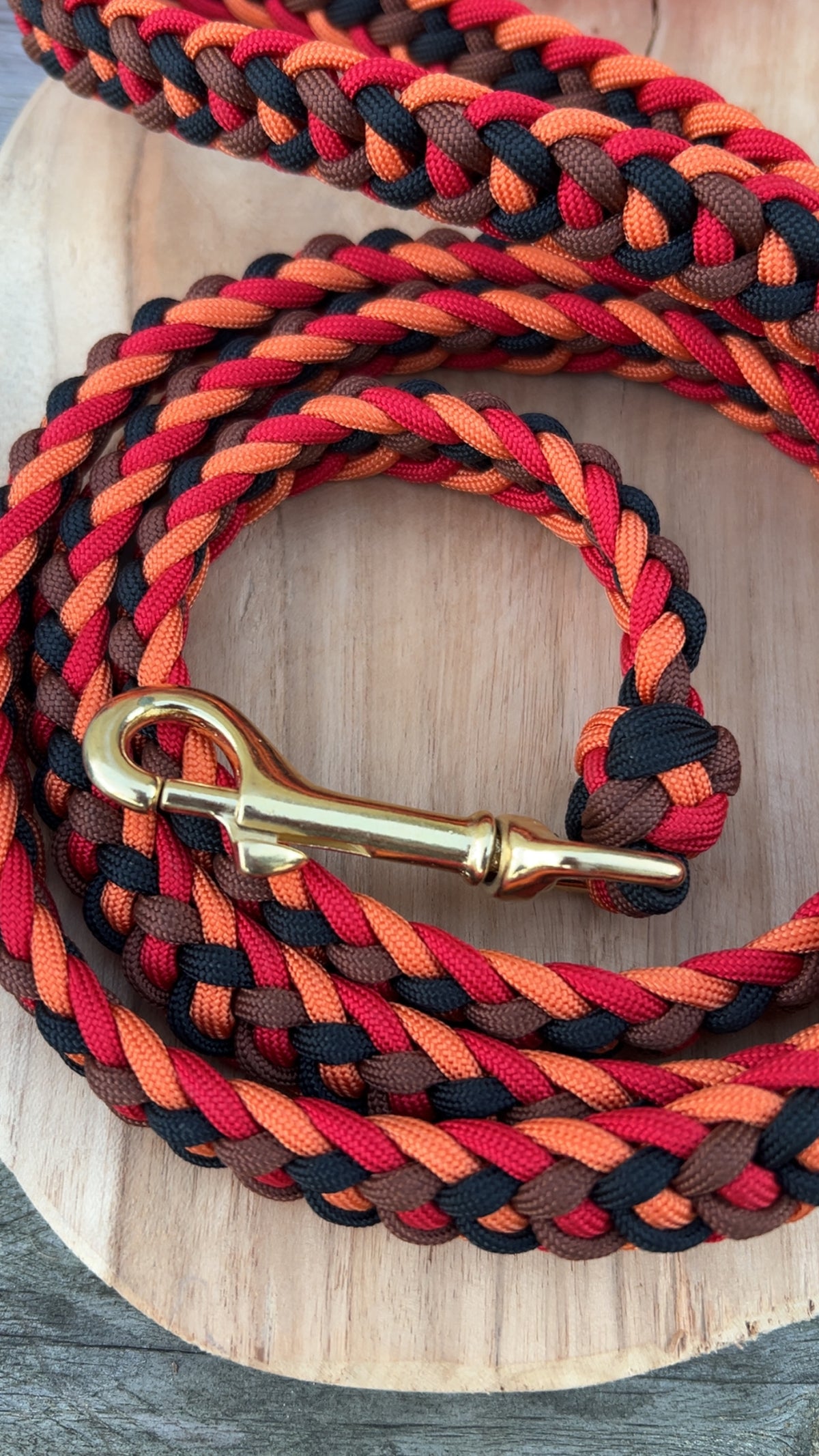 Laisse tressée en paracorde pour chien - AUTUMN DIAMOND
