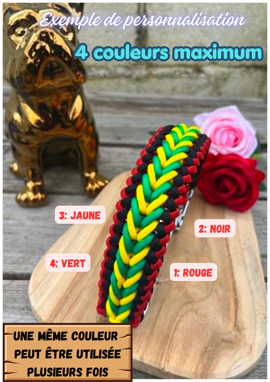 Collier Personnalisé Chien HAPPY - Résistant & Paracorde