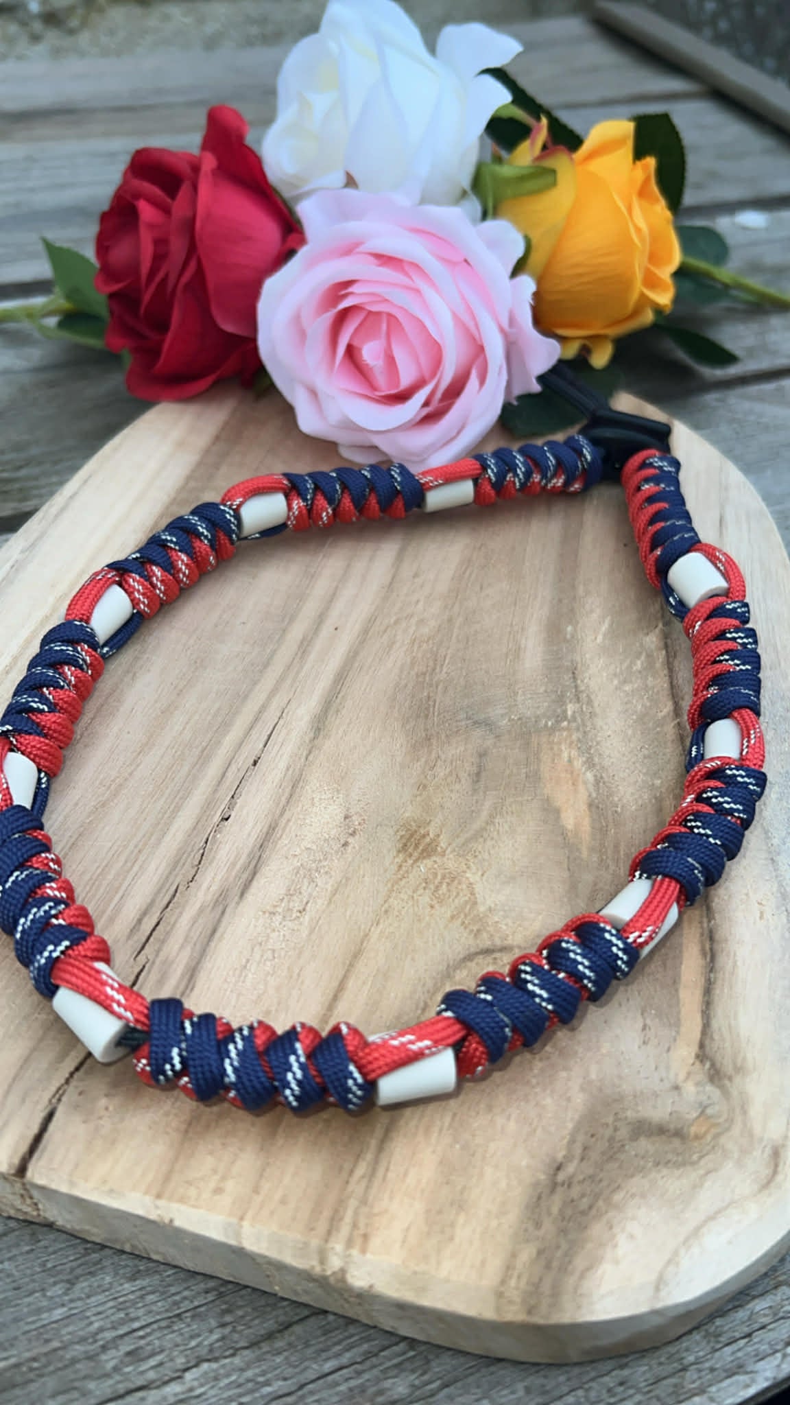 Collier de protection naturelle avec paracorde réfléchissante pour la visibilité nocturne du chien