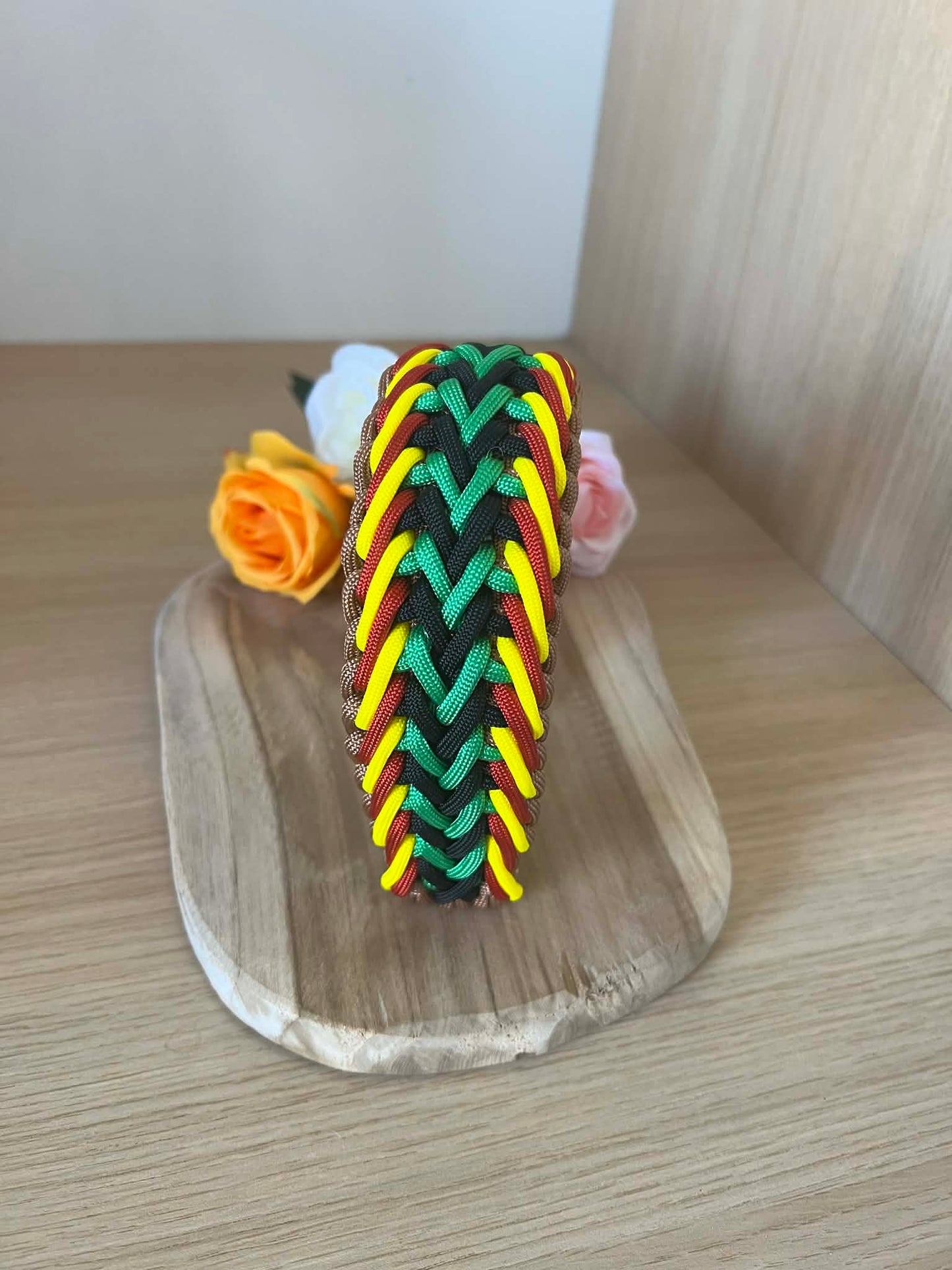 collier pour chien rasta en paracorde 