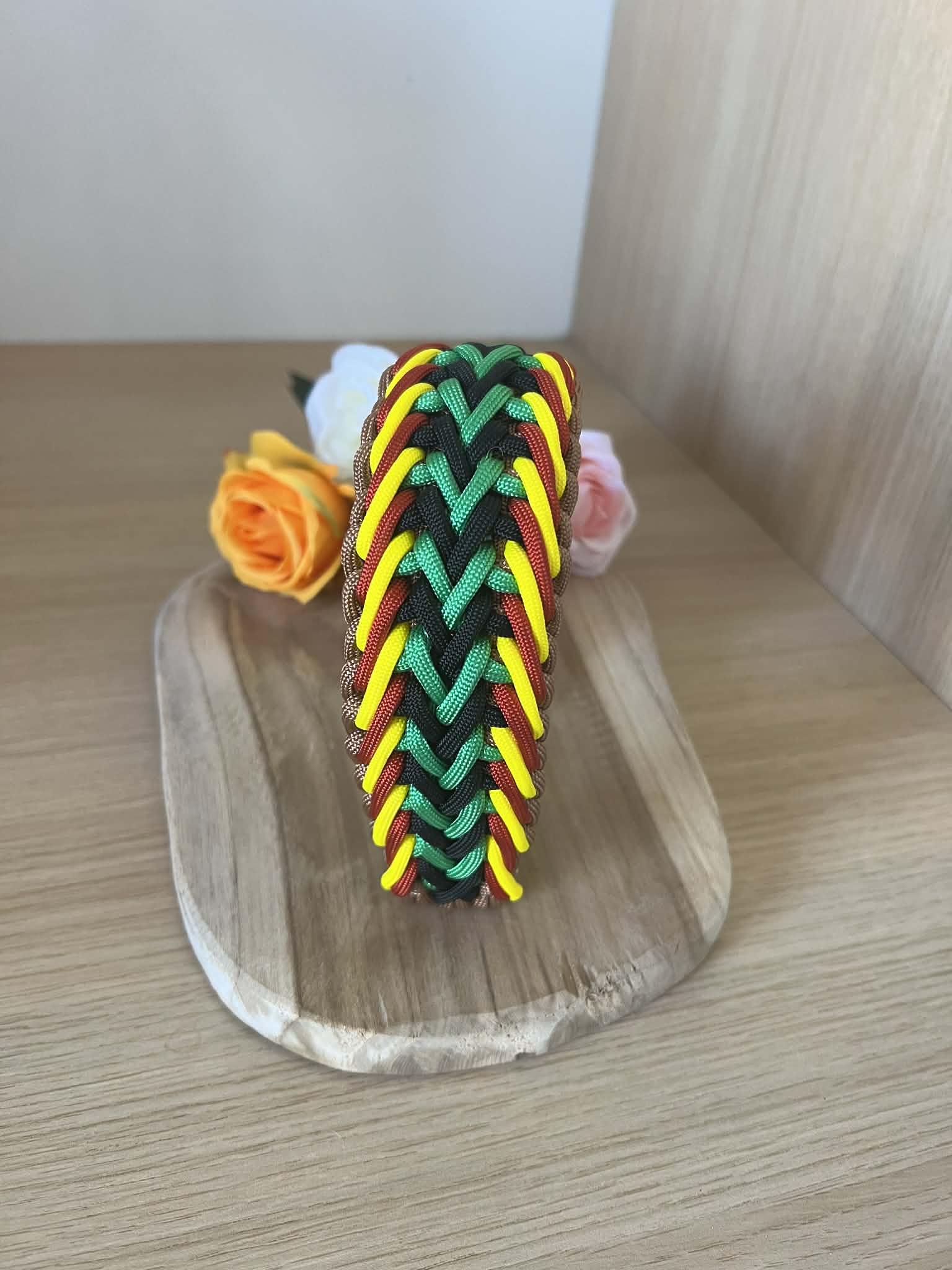collier pour chien rasta en paracorde 