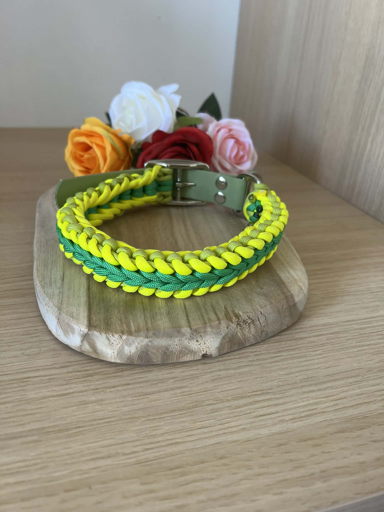 collier pour chien lemon paracorde jaune frais