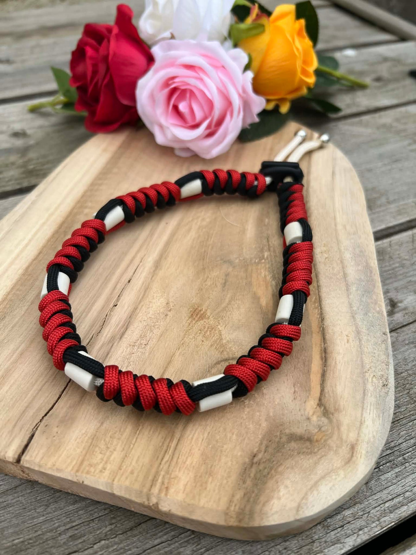Protection naturelle contre les tiques pour chien, coloris bicolore noir et rouge