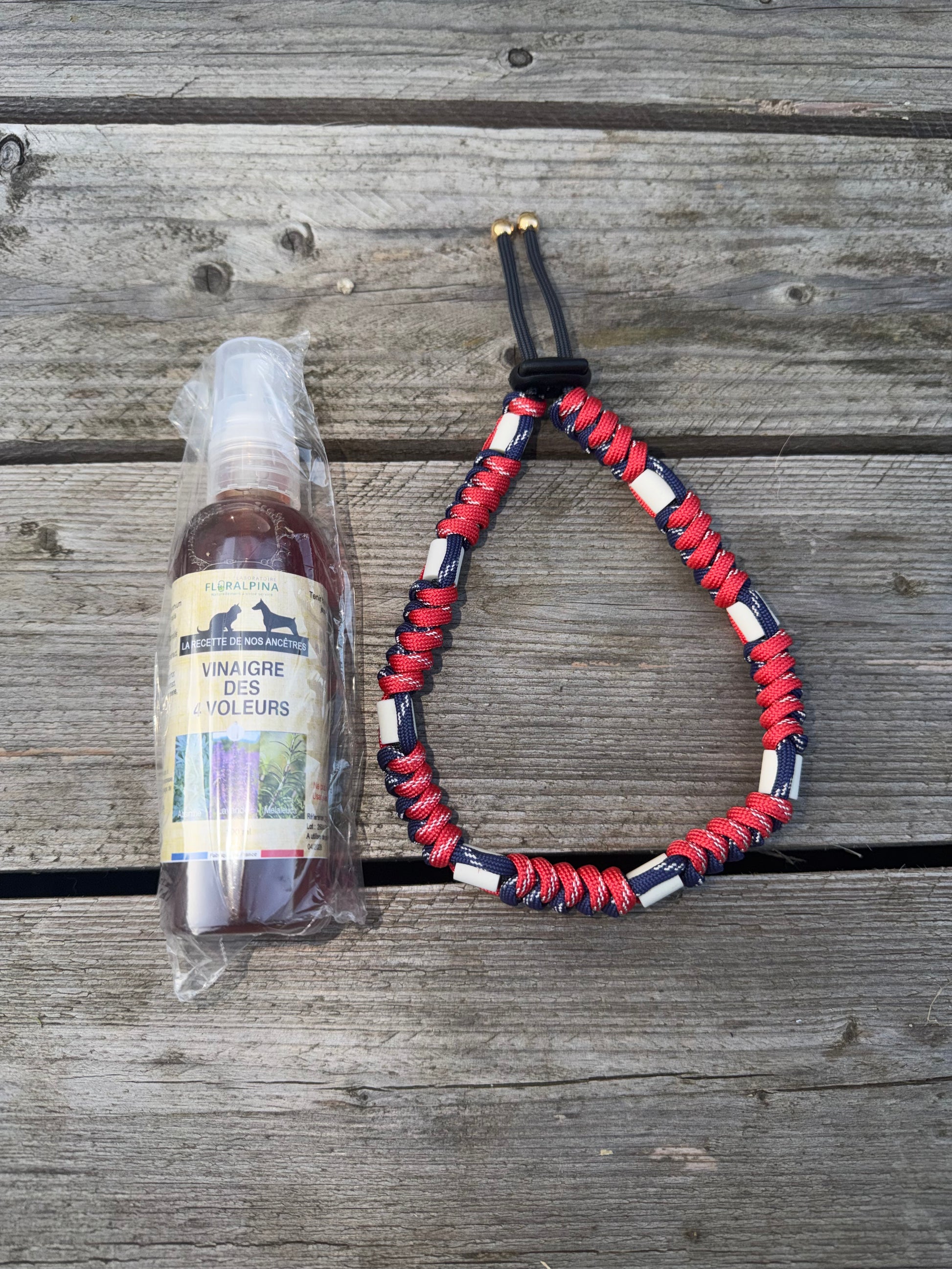 Collier anti-tiques pour chien réfléchissant avec spray anti-parasitaire