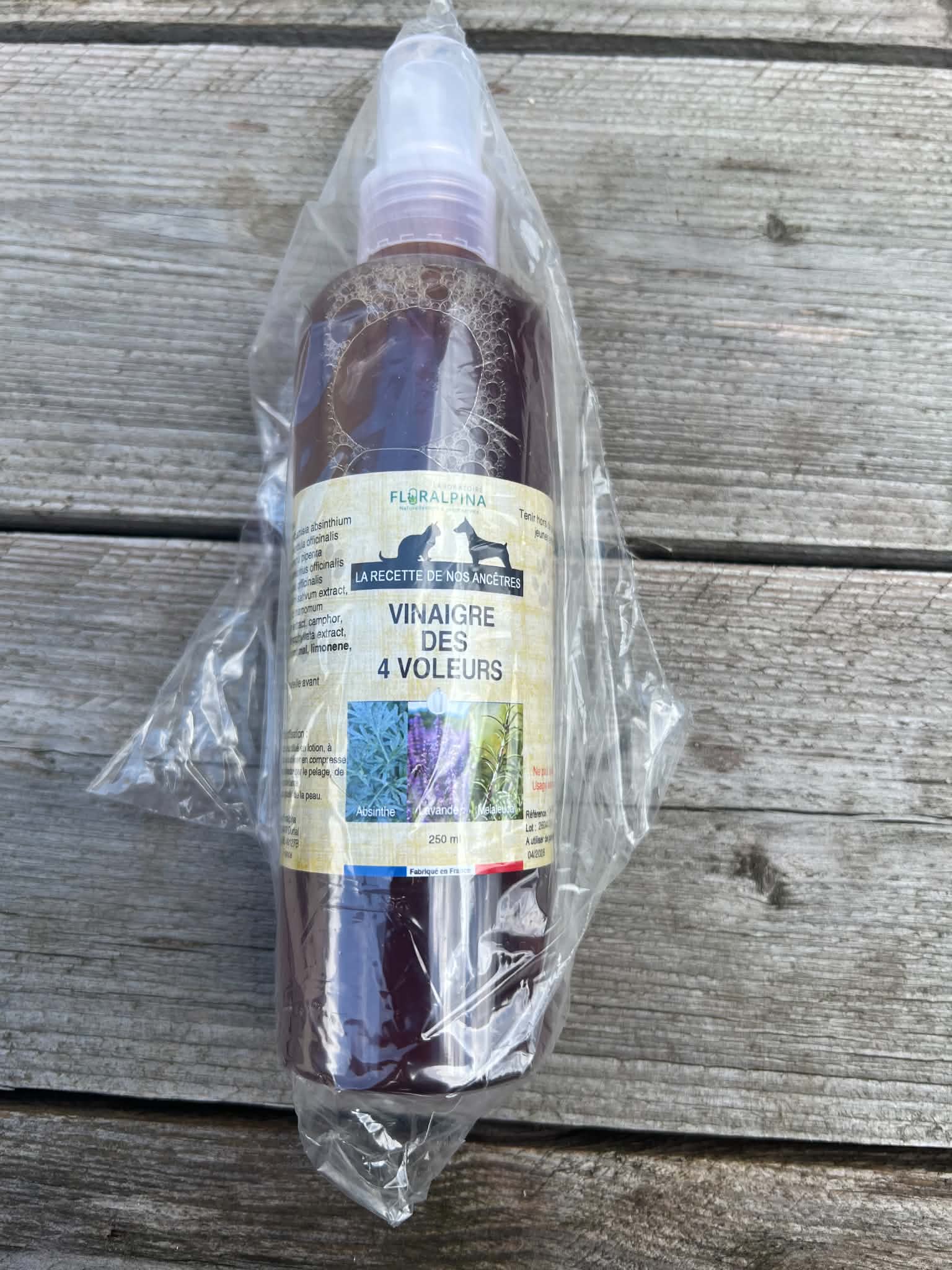 spray 250ml anti-parasitaire naturel pour chien 